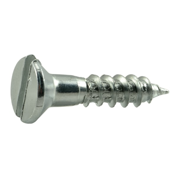 Midwest Fastener Wood Screw, #12, 1 in, Zinc Plated Steel Flat Head Slotted Drive, 36 PK 61001 - main